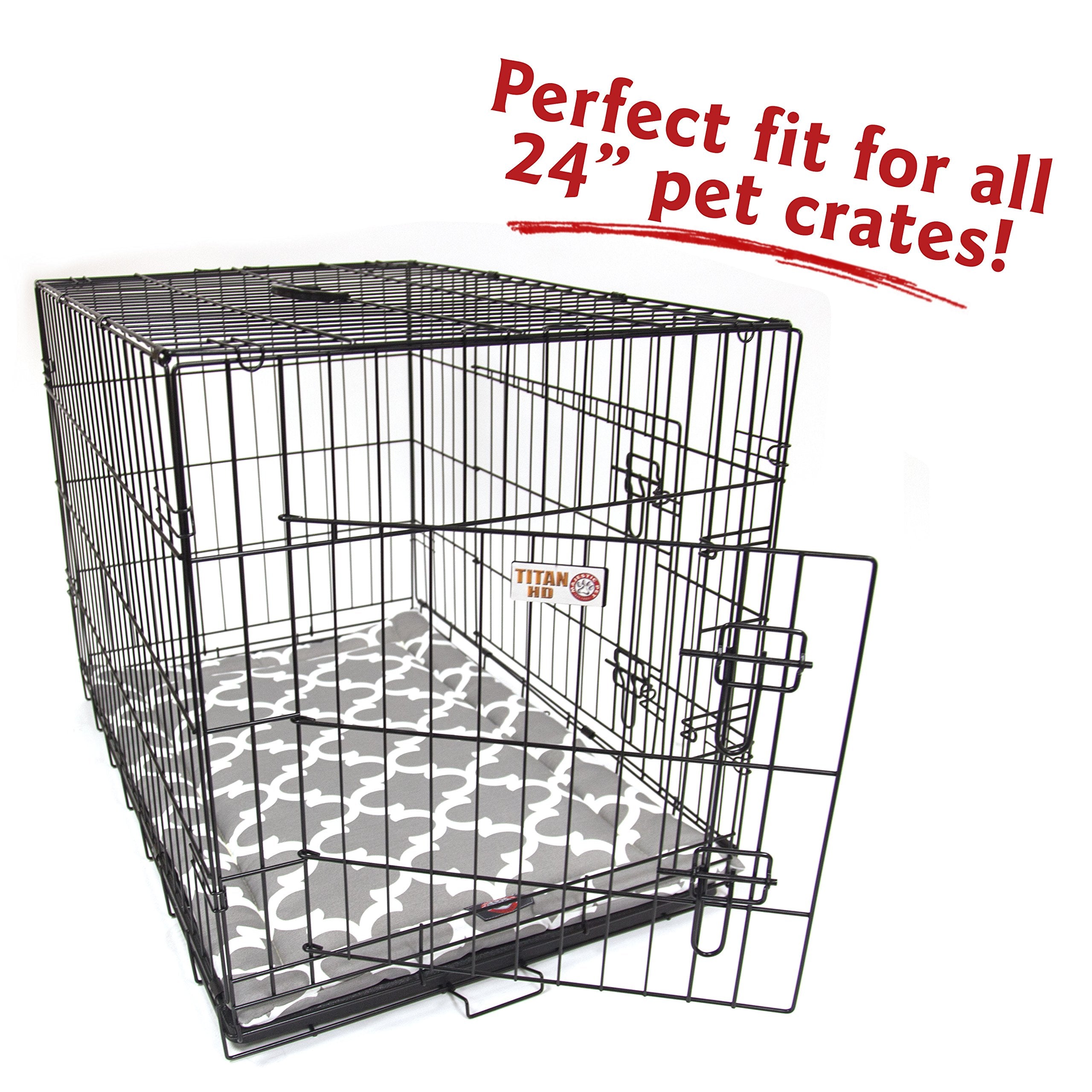 24' Trellis Gray Crate Dog Bed Mat By Majestic Pet Products